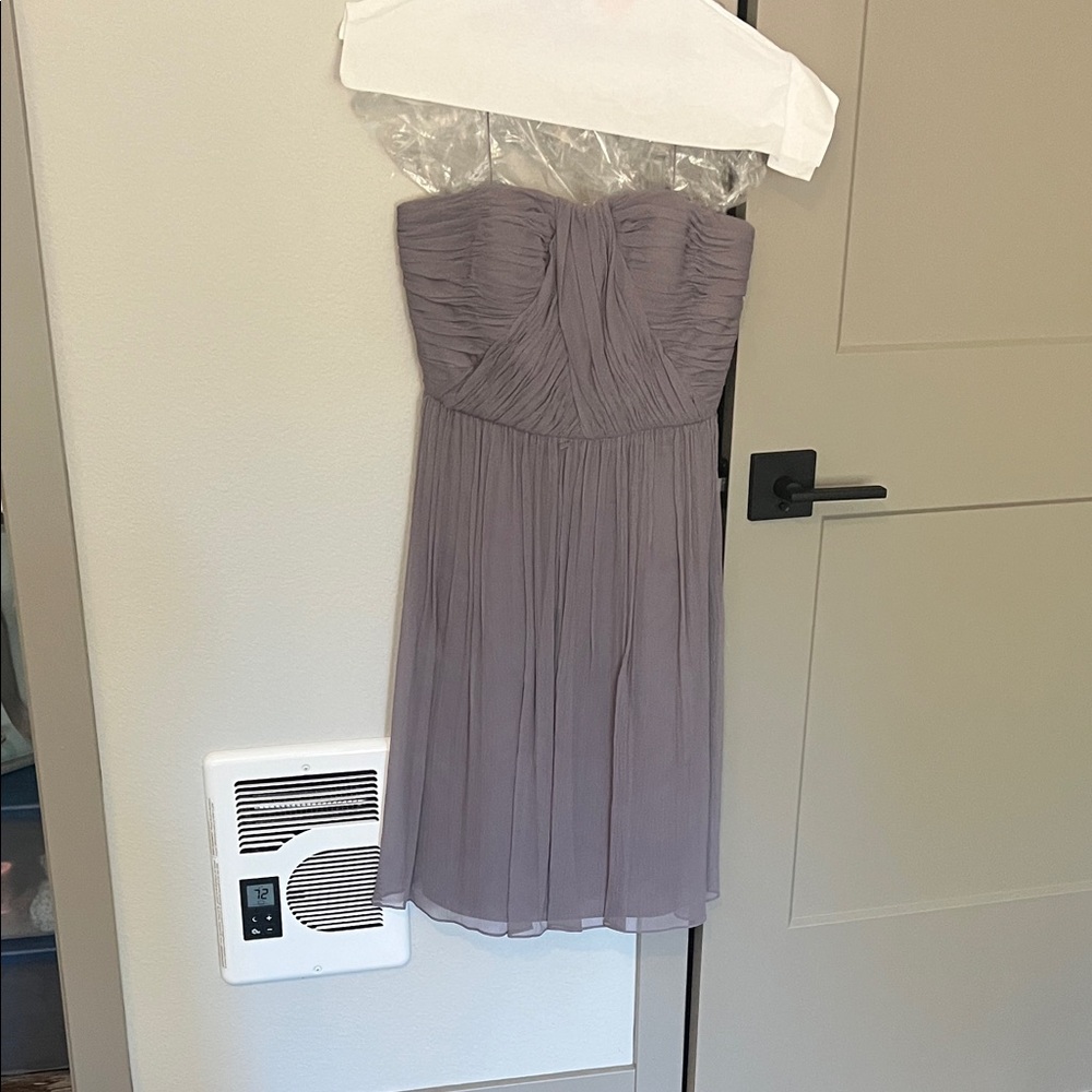 Donna Morgan Strapless Dress in Soft Purple